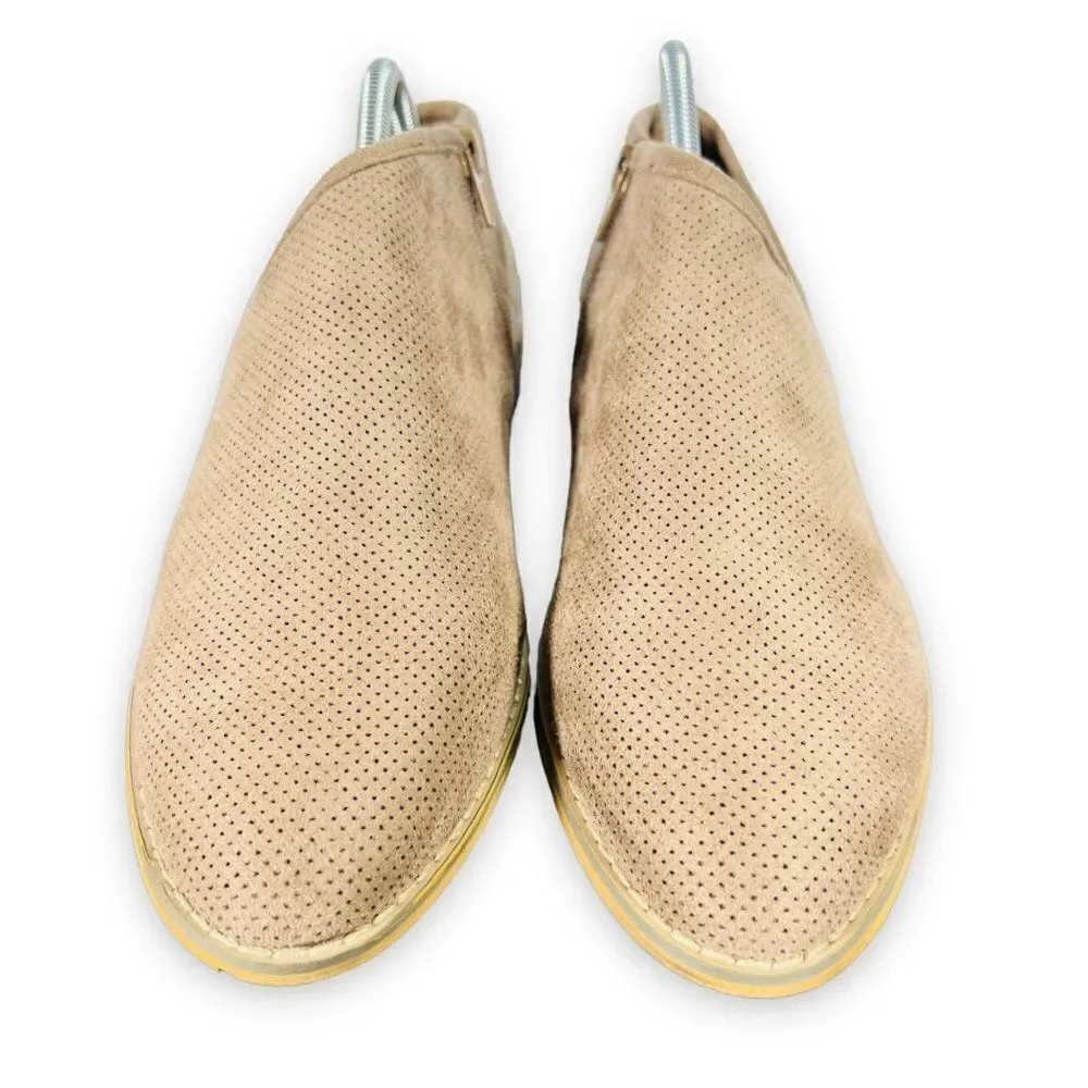 Indigo Rd Hansun Low‎ Ankle Boots Tan Vegan Suede Women's 10M